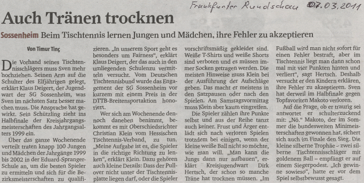 Presseartikel der Frankfurter Rundschau